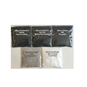 Brilliant rock tumbling grit kit for rotary tumblers