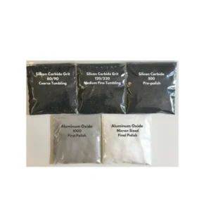 Brilliant rock tumbling grit kit for rotary tumblers